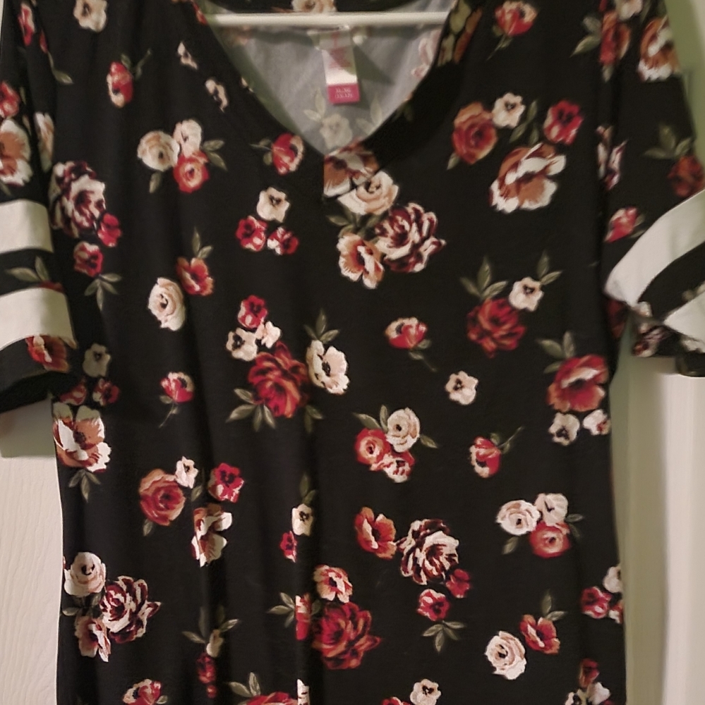 Casual Floral T-Shirt Dress